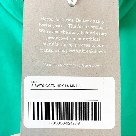 EVERLANE The Track Popover Hoodie Mint Green NWT